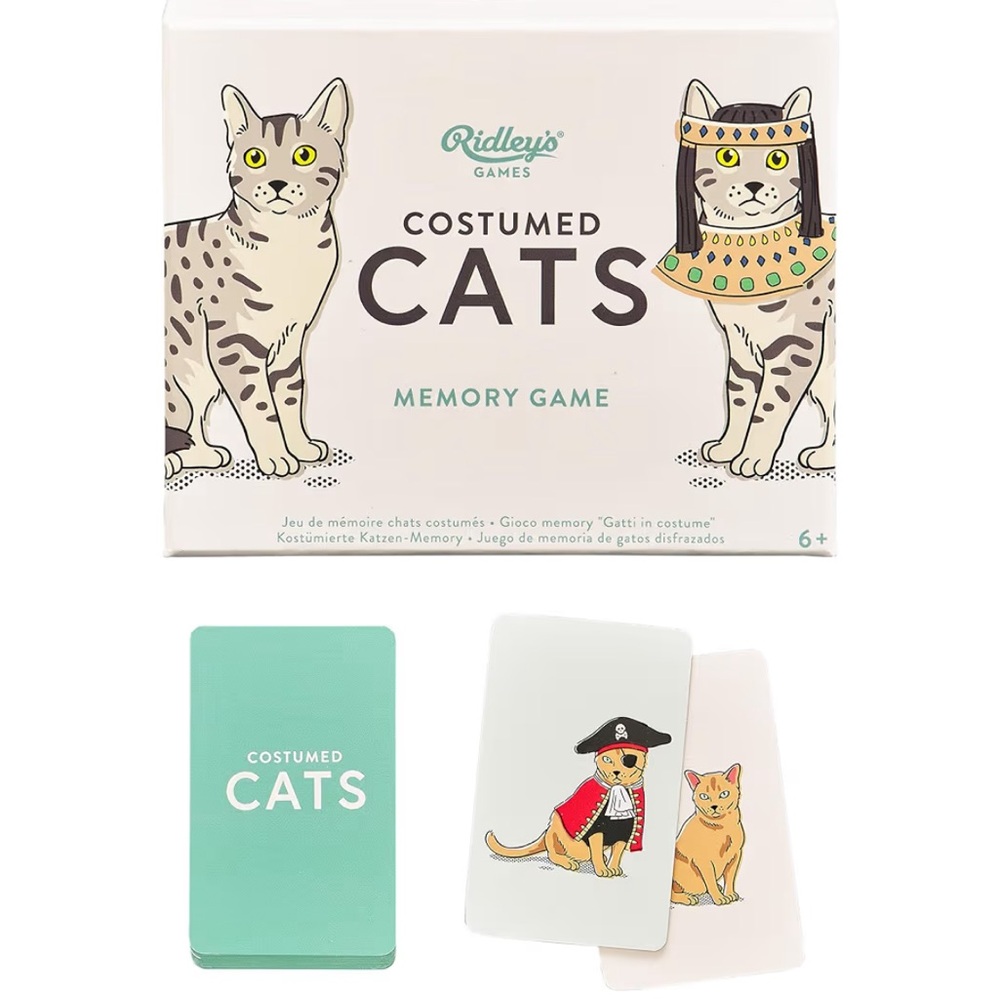 Costumed cats memory game
